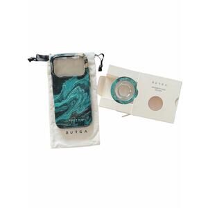 NIB Burga iPhone 17 pro Emerald Pool Case and Matching Magnetic Ring Grip